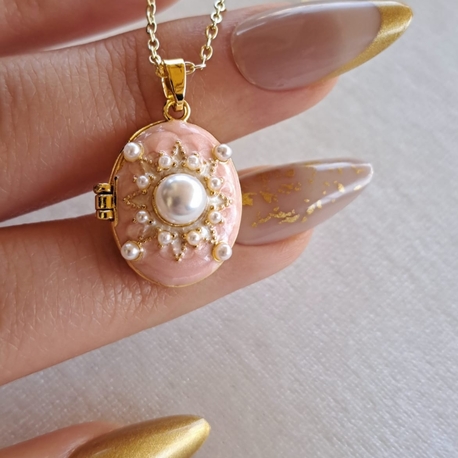 Mermaid Pearl Kapaklı Kolye