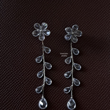 Çelik Flowers Ivy Küpe (Silver)