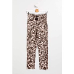  Leopar Desenli Bol Paça Pantolon