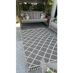 BUKLE 1409 GRİ ÖRGÜ DESENLİ HALI