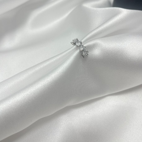 Line Shine Küpe – Zirkon Sıralı Taşlı Geçirmeli Silver