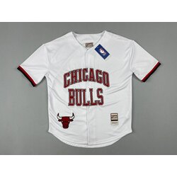 NBA Chicago Bulls Düğmeli jersey Beyaz
