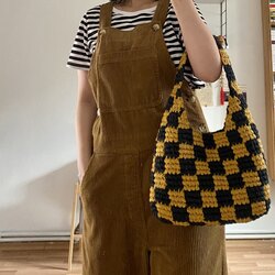 Chunky Kareli Kol Çantası (Ön Sipariş)
