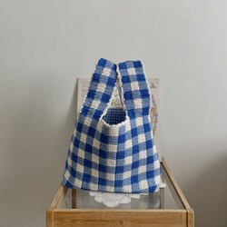 Gingham Torba Çanta - Ön sipariş