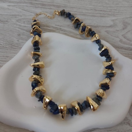 VB59- LAPİS LAZULİ DOĞAL TAŞ KOLYE