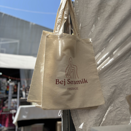 Bej seramik bez çanta