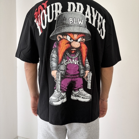 Yosemite Sam Oversize Siyah Tişört