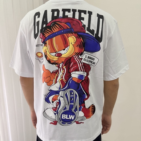 Garfield Oversize Beyaz Tişört
