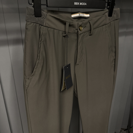 Boss Kırışmayan Kumaş Jogger Pantolon(1088-haki)