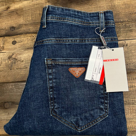 Prada Kot Pantolon (00958-Koyu Mavi)