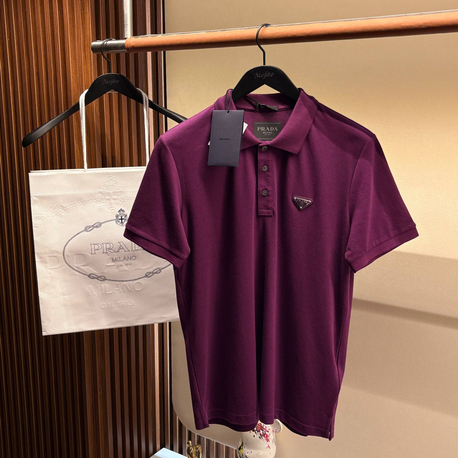 Prada Yeni Logo Polo Yaka (3322-Mürdüm)