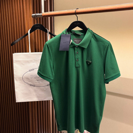 Prada Yeni Logo  Polo Yaka (3322-Yeşil)