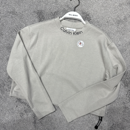 KADIN Crop Sweat (Gri)-5124-