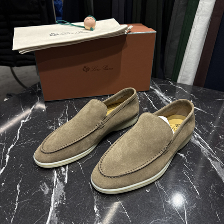 Lora Piana Hakiki Süet Deri Loafer Aykkabı (Taba-İTHAL ÜRÜN)