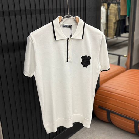 İthal DOLGE GABBANA Triko Polo Yaka (5559-BEYAZ)