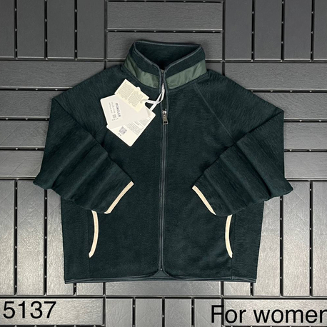 KADIN MONCLER Uzun Fermuarlı POLAR (Haki Yeşil)-5137-