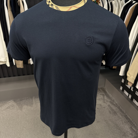 Burberry yaka detaylı T-shirt (261502-lacivert )