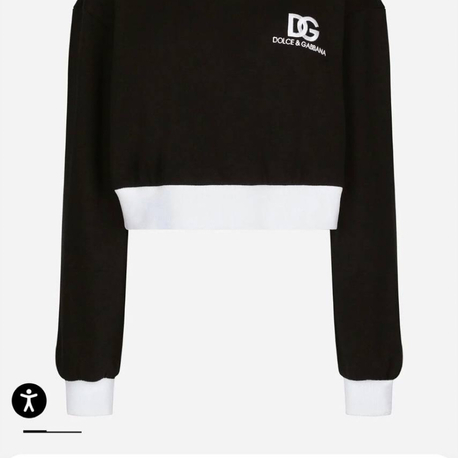 KADIN Dolce Gabbana Crop Sweat (5178-Siyah)