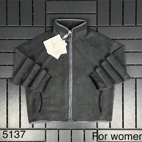 KADIN MONCLER Uzun Fermuarlı POLAR (Gri)-5137-