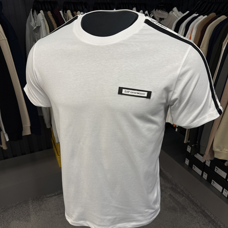 EA7 omuz detaylı T-shirt (26703-Beyaz)