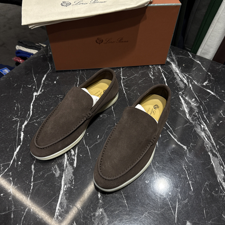 Lora Piana Hakiki Süet Deri Loafer Aykkabı (Kahve-İTHAL ÜRÜN)