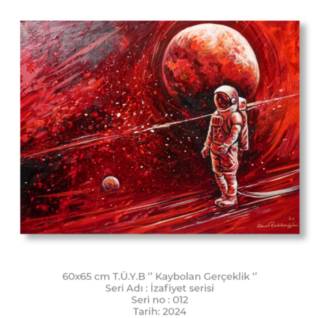 60x65 cm T.Ü.Y.B ‘’ Kaybolan Gerçeklik ‘’ (İzafiyet serisi 2024 )