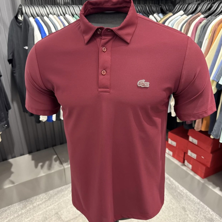 İthal Kırışmayan Kumaş Polo Yaka (26124-Bordo)