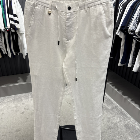 İthal Tom Ford Ham Keten Pantolon (0117-Beyaz)