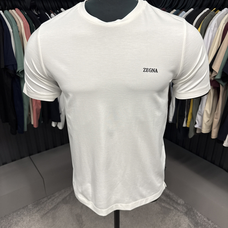 İthal  ZEGNA T-shirt  Kırışmayan Kumaş (15063-Beyaz)