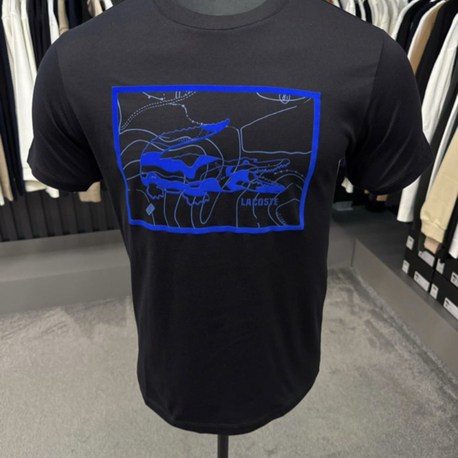 Süet Baskılı T-shirt (26108-Siyah)