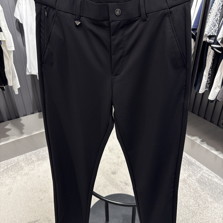 İthal PRADA Kırışmayan Kumaş Jogger Pantolon (0114-Koyu Lacivert)