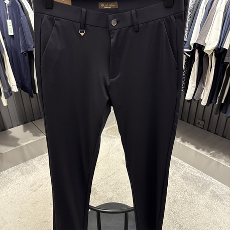 İthal Lora Piana Kırışmayan Kumaş Jogger Pantolon (0110-Lacivert)