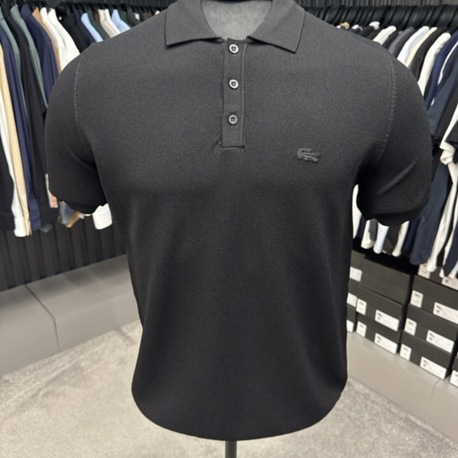 Rayon kırışmayan Kumaş Triko polo yaka  (5054-Siyah)
