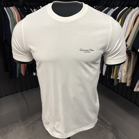 İthal Christian Dior T-shirt Kırışmayan Kumaş (15056-Beyaz)