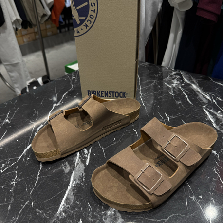 Birkenstock Arizona Süet Çift Toka (Kahverengi )