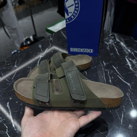 Birkenstock Yeni Sezon Cırtlı Terlik (Haki)