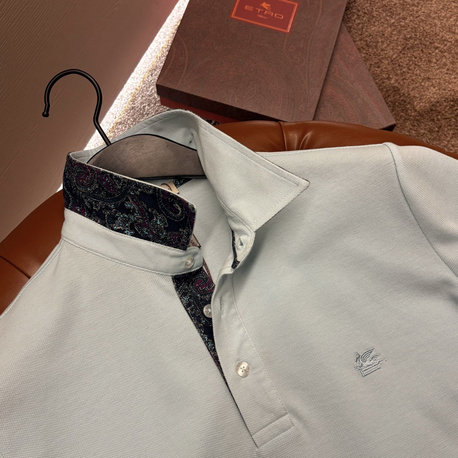 Etro Polo Yaka (3374-Buz Mavisi)