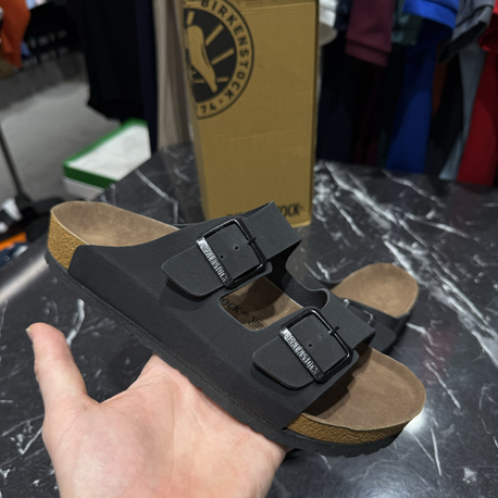 Birkenstock Arizona Süet Çift Toka (Siyah)