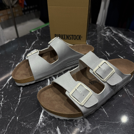 Birkenstock Arizona Süet Çift Toka (Taş)
