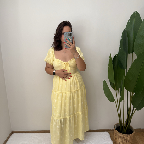 Sarı Pamuk Prenses Elbise ✨