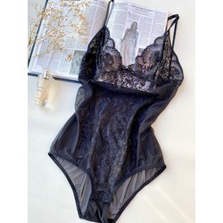 ‘Belda’ Dantelli Siyah Bodysuit 