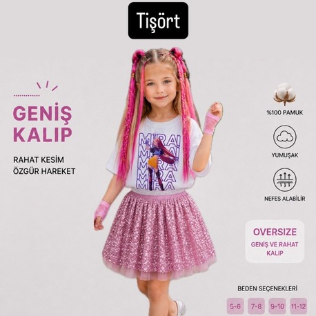 kpop mira baskılı tişört