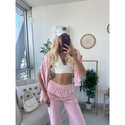 Pinky kadife eşofman takım