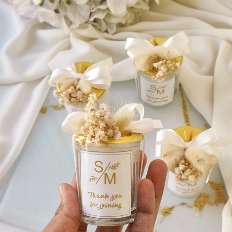 Nişan/ Nikah / Söz hediyelik mum ( cam bardak) 