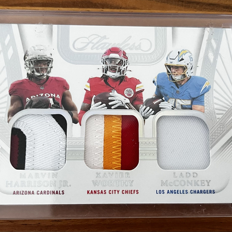 Marvin Harrison Jr / Xavier Worthy / Ladd McConkey triple patch /25