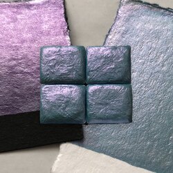 Pisces (Balık). Zodiac serisi el yapımı duochrome suluboya 