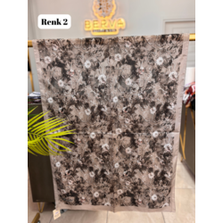 HİNT İPEK Çiçek Desen Vual İpek Şal (16 RENK) 1070