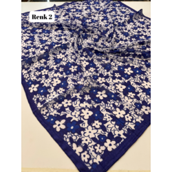 Çiçek Desen Bambu Kraş Eşarp (17 RENK) 1067