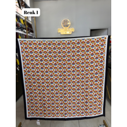 Mozaik Üçgen Desen Bambu Kraş Eşarp (10 RENK) 1053