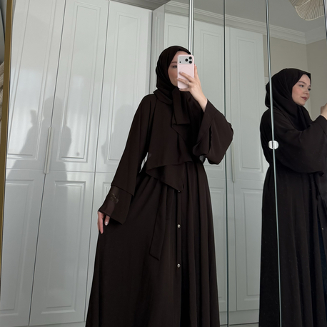 premium abaya Kahve